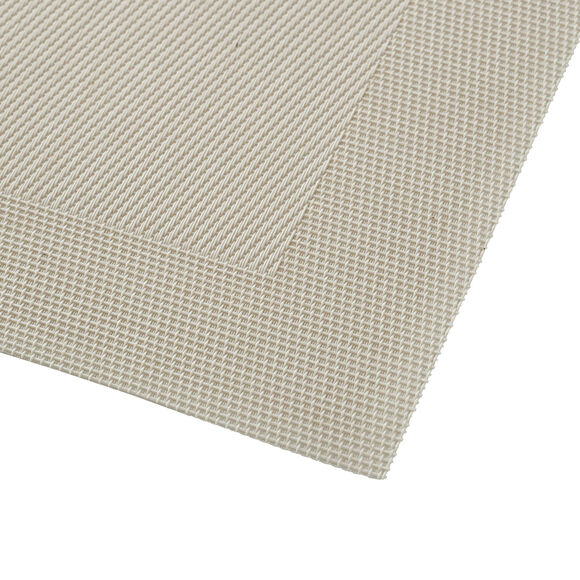 Lot de 4 sets de table - vinyle tressé (beige)