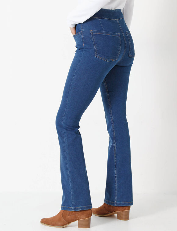Ultracomfortabele bootcut jeans, kleine lengte (stone)