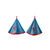 Torchons rond éponge brodée coquelicots - lot de 2 (bleu)