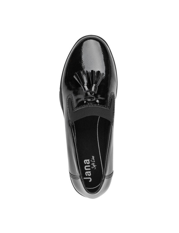 Mocassins compensés vernis (noir)