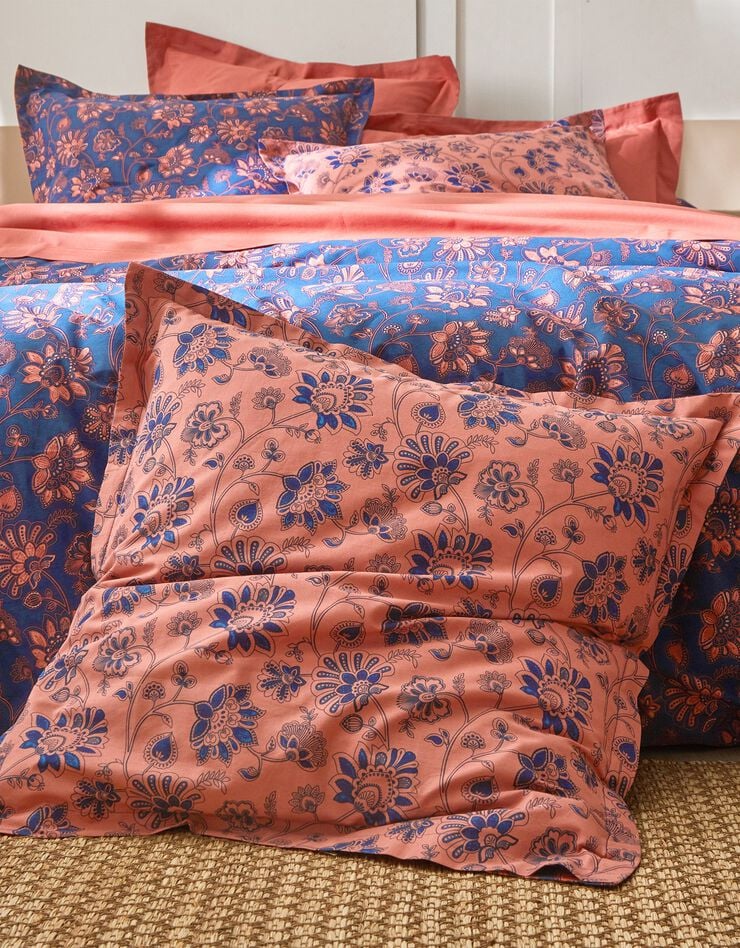 Linge de lit Katia en coton motifs fleuris, bleu marine, hi-res image number 2