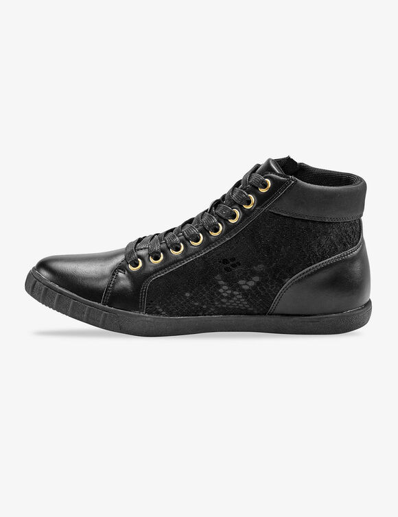 Baskets effet python - noir (noir)