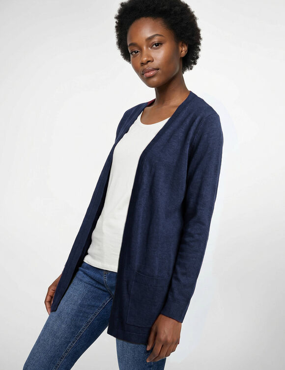 Vest met kasjmiertouch (marine)