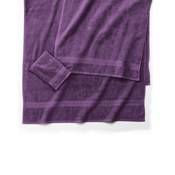 Collection serviettes de bain unies 420 g/m2 confort moelleux (aubergine)