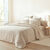 Bedlinnen Lou met ruitenprint - in katoen (beige)