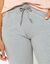 Tweekleurige joggingbroek (chin&eacute; grijs / wit)