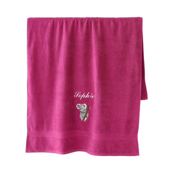 Éponge brodée koala personnalisé - 420 g/m² (bruyère)
