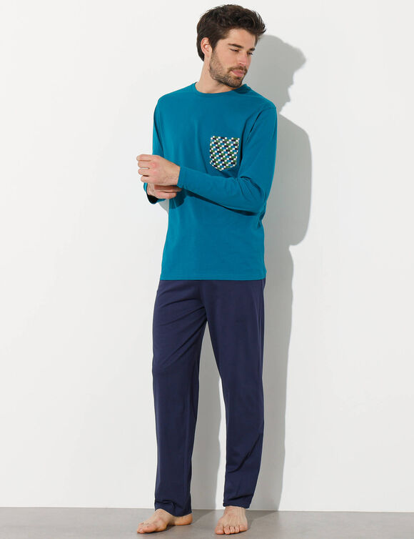 Pantalon pyjama uni marine (marine)