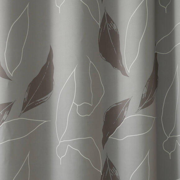 Rideau occultant imprim&eacute; feuillage (gris)