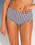 Zwemslip met hoge taille Minuri, ruitjesprint - maximodel (ecru / blauw)