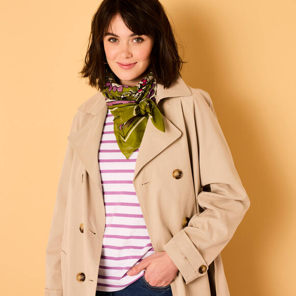 Waterafstotende trenchcoat met verwijderbare ceintuur (beige)