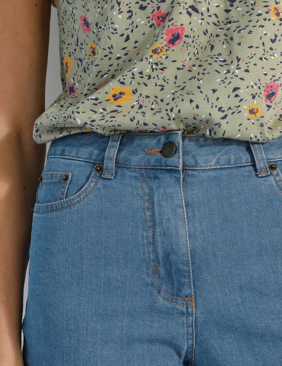 Corsaire fuselé, denim stretch  (bleached)