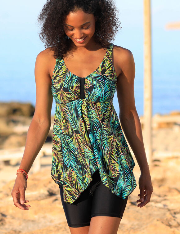 Short de bain long Cambuja (noir / vert)