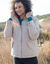 Waterdichte parka met rits en kap (beige)