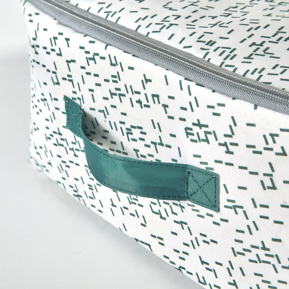 Housse de rangement imprim&eacute; graphique (blanc / vert)