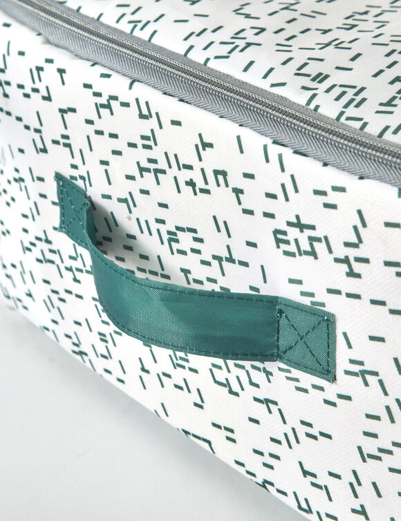 Housse de rangement imprim&eacute; graphique (blanc / vert)