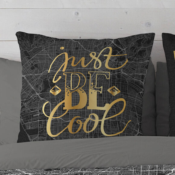 Linge de lit New-York - coton (noir)