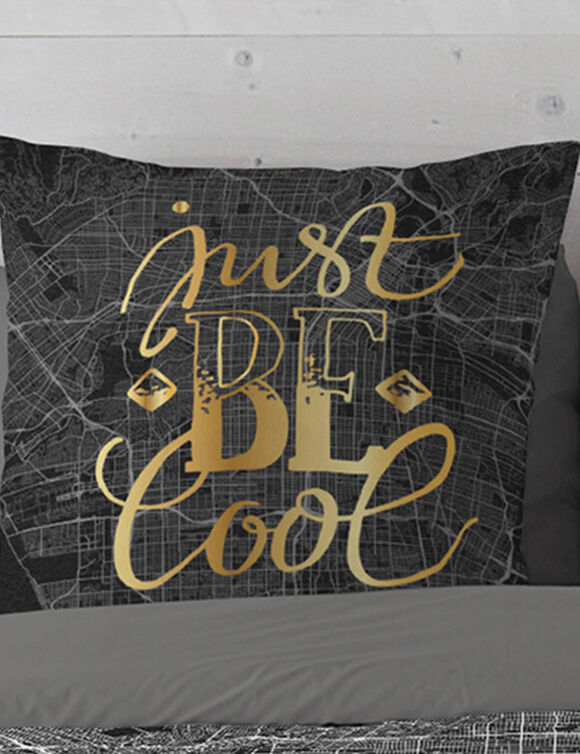 Bedlinnnen New York - katoen (zwart)