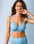 Soutien-gorge maille ajourée forme minimiseur Osilio, avec armatures flexibles (bleu)