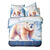 Linge de lit imprimé Ben en coton (blauw)