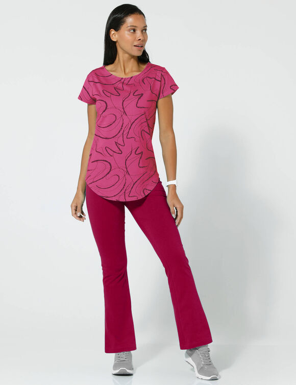 Legging trompette maille jersey (cerise)