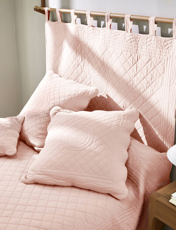 Effen hoofdeinde in katoen, boutisstijl, Cassandre (theeroze)