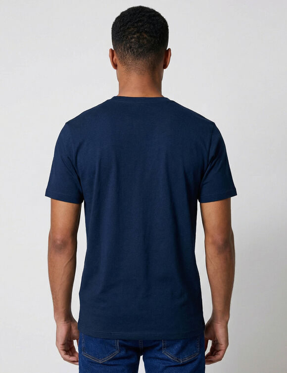 T-shirt col rond manches courtes (marine)