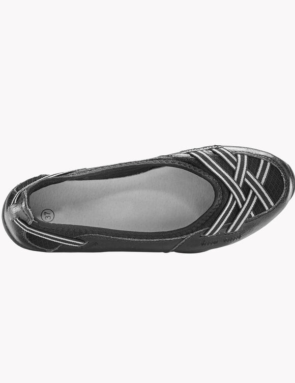 Ballerines souples en cuir (noir)