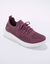 Lichte sneakers in meshtextiel, met veters (pruim)