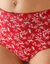 Maxislip in stretchkatoen met "panter" print - Set van 4 (rood)