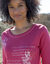 T shirt manches longues imprim&eacute; fleuri (cerise)