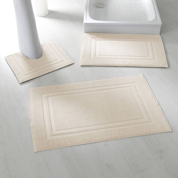 Tapis de bain &eacute;ponge double liteau - &eacute;ponge 900 g/m&sup2; (sable)