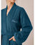 Peignoir mixte adulte uni col kimono personnalis&eacute; - &eacute;ponge bouclette 380 g/m&sup2; (bleu paon)