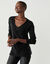 Pull tunique col V (noir)