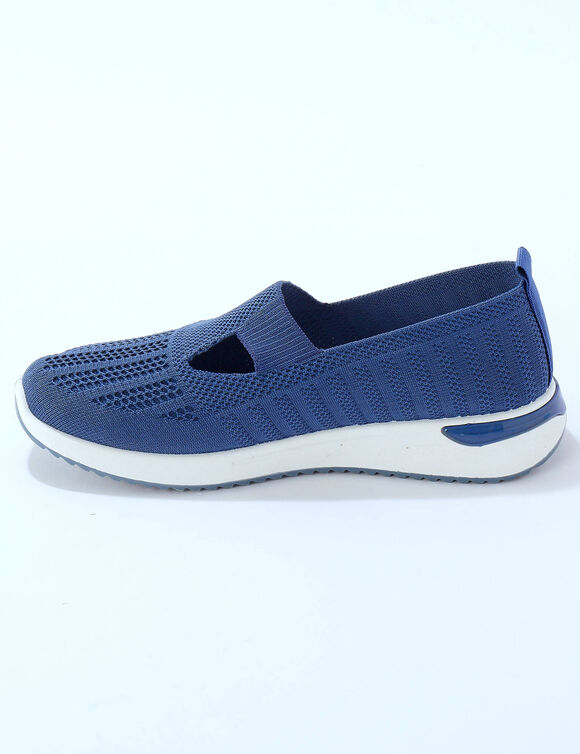 Comfortabele sneakers in mesh (blauw)