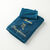 Serviettes de bain brodées Scorpion personnalisable - 420g/m2 (bleu paon)