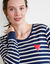 Chemise de nuit manches longues, ray&eacute;e (marine)