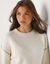 Pull bicolore en maille moelleuse  (écru) Pull bicolore en maille moelleuse  (écru)