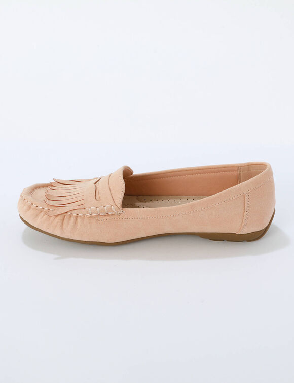 Mocassins souples textile microfibre (rose blush)