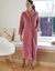 Robe de chambre maille polaire col châle - longueur 120 cm (rose) Robe de chambre maille polaire col châle - longueur 120 cm (rose)