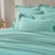 Linge de lit uni flanelle (laguneblauw)