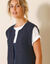 Mouwloos vest met ronde hals (marine)
