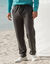 Pantalon jogging molleton bas droits (anthracite chin&eacute;)