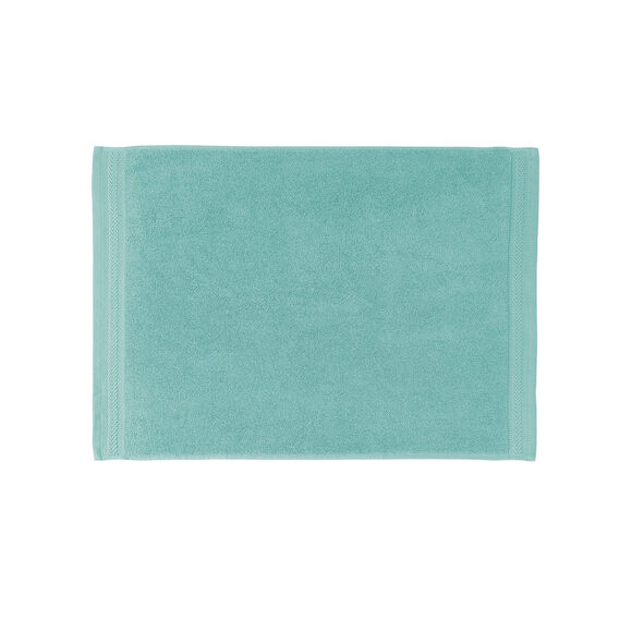 Tapis de bain &eacute;ponge liteau chevron (vert d'eau)
