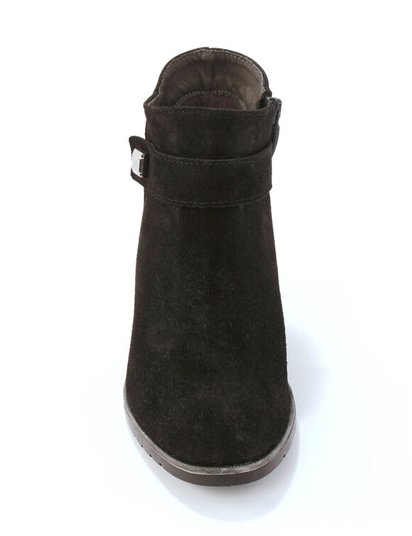 Boots en cuir à talon  (noir)