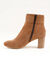Boots in splitleer met gesp opzij (karamel)