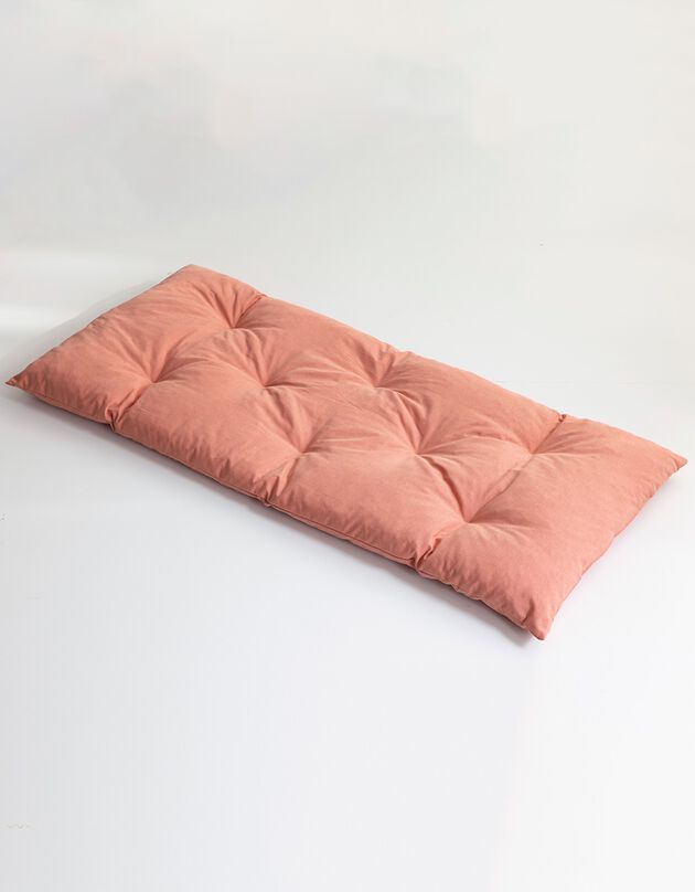 Long coussin de sol uni (corail)
