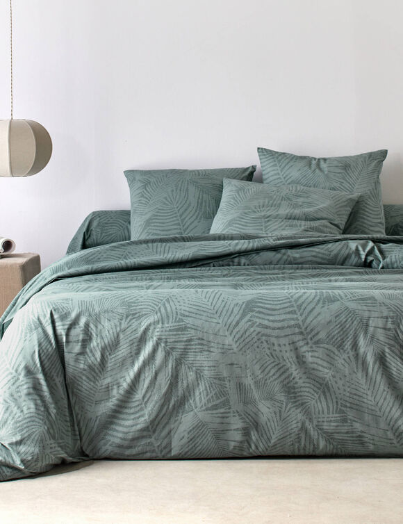 Linge de lit imprim&eacute; Marie coton (eucalyptus)