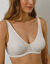 Minimizerbeha in tricot met tattoo-effect - met beugels (ivoorkleur)