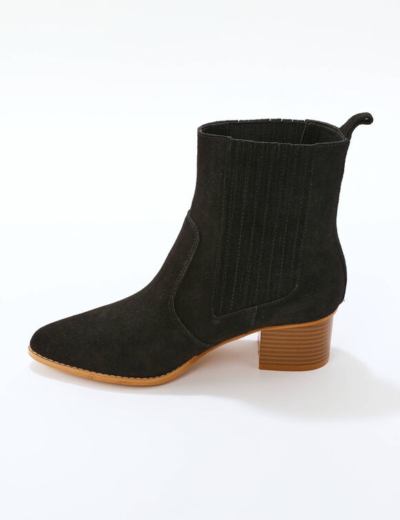 Westernboots, leer (zwart)